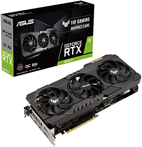 ASUS TUF - Tarjeta gráfica NVIDIA GeForce RTX 3070 Ti OC Edition para juegos (PCIe 4.0, 8 GB GDDR6X, HDMI 2.1, DisplayPort 1.4a, rodamientos de ventilador de doble bola, certificación de grado militar, GPU Tweak II) (renovada)