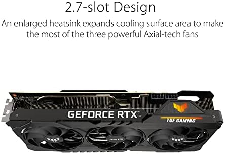ASUS TUF - Tarjeta gráfica NVIDIA GeForce RTX 3070 Ti OC Edition para juegos (PCIe 4.0, 8 GB GDDR6X, HDMI 2.1, DisplayPort 1.4a, rodamientos de ventilador de doble bola, certificación de grado militar, GPU Tweak II) (renovada)