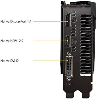 ASUS TUF Gaming NVIDIA GeForce GTX 1650 OC Edition Graphics Card  PCIe 3 0  4GB GDDR6 Memory  HDMI  DisplayPort  DVI D  1x 6 pin Power Connector  IP5X Dust Resistance  Space Grade Lubricant 