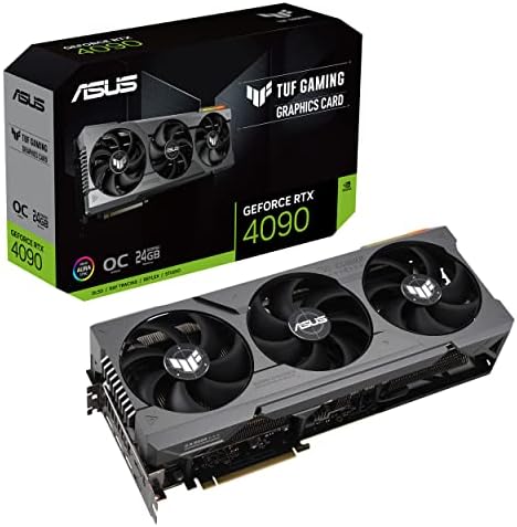 ASUS TUF Gaming NVIDIA GeForce RTX 4090 OC Edition Gaming Graphics Card  24GB GDDR6X  PCIe 4 0  HDMI 2 1a  DisplayPort 1 4a  Dual Ball Bearing Axial Fans 