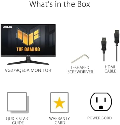 ASUS TUF Gaming VG27VH1B 27  Curved Monitor  1080P Full HD  165Hz  Supports 144Hz   Extreme Low Motion Blur  Adaptive sync  FreeSync Premium  1ms  Eye Care  HDMI D Sub  BLACK