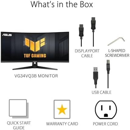 ASUS TUF Gaming VG27VH1B 27  Curved Monitor  1080P Full HD  165Hz  Supports 144Hz   Extreme Low Motion Blur  Adaptive sync  FreeSync Premium  1ms  Eye Care  HDMI D Sub  BLACK