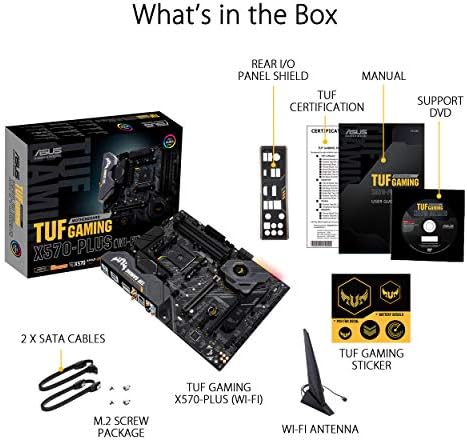 ASUS TUF Gaming X670E PLUS WiFi 6E Socket AM5  LGA 1718  Ryzen 7000 ATX Gaming Motherboard 16 Power Stages  PCIe  5 0  DDR5 Memory  Four M 2 Slots 2 5 Gb LAN USB 4  Aura RGB Lighting