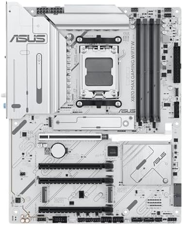 ASUS TUF Gaming X870 PLUS WiFi AMD AM5 X870 ATX Motherboard  16 2 1  80A SPS Power Stages  DDR5  PCIe 5 0 Ready  Four M 2 Slots  Wi Fi 7  2 5Gb LAN  HDMI  USB4  40Gbps  SATA 6 Gbps  USB 20Gbps Type C
