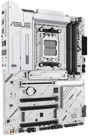 ASUS TUF Gaming X870 PLUS WiFi AMD AM5 X870 ATX Motherboard  16 2 1  80A SPS Power Stages  DDR5  PCIe 5 0 Ready  Four M 2 Slots  Wi Fi 7  2 5Gb LAN  HDMI  USB4  40Gbps  SATA 6 Gbps  USB 20Gbps Type C