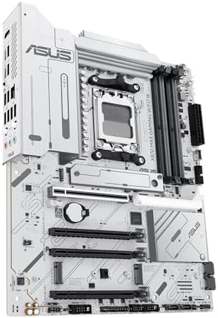 ASUS TUF Gaming X870 PLUS WiFi AMD AM5 X870 ATX Motherboard  16 2 1  80A SPS Power Stages  DDR5  PCIe 5 0 Ready  Four M 2 Slots  Wi Fi 7  2 5Gb LAN  HDMI  USB4  40Gbps  SATA 6 Gbps  USB 20Gbps Type C