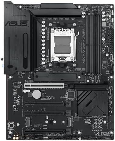 ASUS TUF Gaming X870 PLUS WiFi AMD AM5 X870 ATX Motherboard  16 2 1  80A SPS Power Stages  DDR5  PCIe 5 0 Ready  Four M 2 Slots  Wi Fi 7  2 5Gb LAN  HDMI  USB4  40Gbps  SATA 6 Gbps  USB 20Gbps Type C