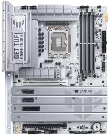 ASUS TUF Gaming Z890 PRO WiFi Z890 LGA 1851 ATX Motherboard  Intel  Core  Ultra Series 2 Ready  Advanced AI PC Ready  16 1 2 1 Stages  DDR5  PCIe  5 0  Thunderbolt 4 Type C  4X M 2  Wi Fi 7  2 5Gb