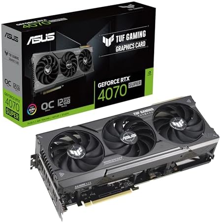 ASUS TUF GeForce RTX  5070 12GB GDDR7 OC Edition Graphics Card  NVIDIA  Desktop  PCIe  5 0  HDMI /DP 2 1  3 125 Slot  Military Grade Components  Protective PCB Coating  Axial tech Fans 