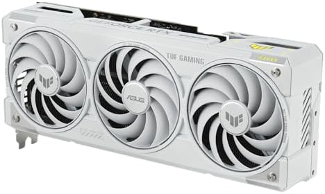 ASUS TUF GeForce RTX  5070 Ti 16GB GDDR7 White OC Edition Graphics Card  NVIDIA  Desktop  PCIe  5 0  HDMI /DP 2 1  3 125 Slot  Military Grade Components  Protective PCB Coating  Axial tech Fans 