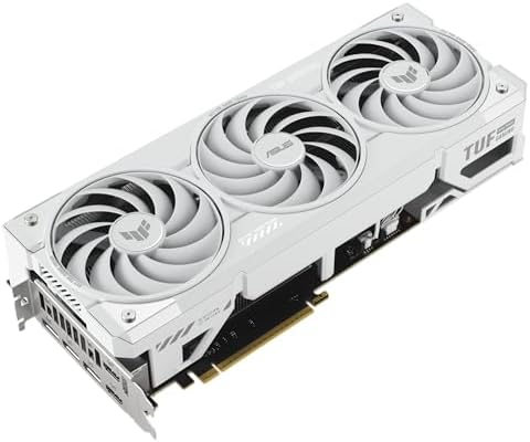 ASUS TUF GeForce RTX  5070 Ti 16GB GDDR7 White OC Edition Graphics Card  NVIDIA  Desktop  PCIe  5 0  HDMI /DP 2 1  3 125 Slot  Military Grade Components  Protective PCB Coating  Axial tech Fans 
