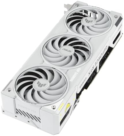 ASUS TUF GeForce RTX  5070 Ti 16GB GDDR7 White OC Edition Graphics Card  NVIDIA  Desktop  PCIe  5 0  HDMI /DP 2 1  3 125 Slot  Military Grade Components  Protective PCB Coating  Axial tech Fans 