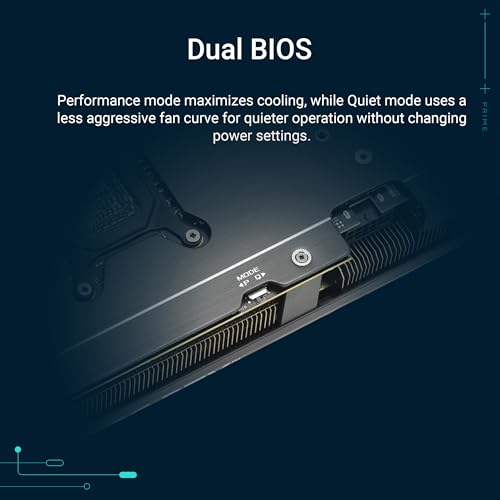 ASUS La tarjeta gráfica Prime GeForce RTX™ 5070 de 12 GB GDDR7 lista para SFF (PCIe® 5.0, 12 GB GDDR7, HDMI®/DP 2.1, 2.5 ranuras, ventiladores de tecnología axial, BIOS dual)