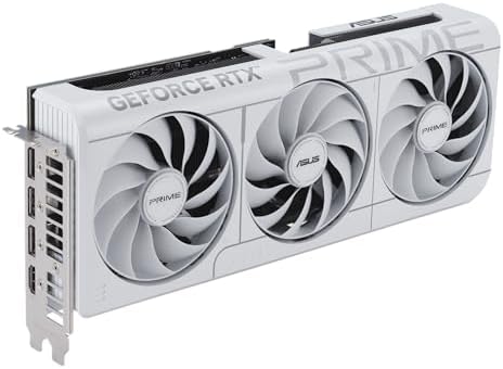 ASUS The SFF Ready Prime GeForce RTX  5070 12GB GDDR7 White OC Edition Graphics Card  PCIe  5 0  12GB GDDR7  HDMI /DP 2 1  2 5 Slot  Axial tech Fans  Dual BIOS