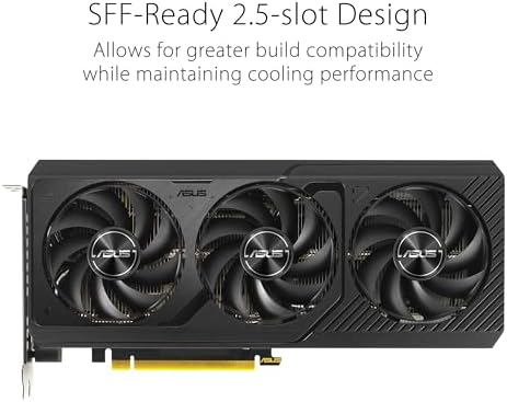 ASUS The SFF Ready Prime GeForce RTX  5070 12GB GDDR7 White OC Edition Graphics Card  PCIe  5 0  12GB GDDR7  HDMI /DP 2 1  2 5 Slot  Axial tech Fans  Dual BIOS