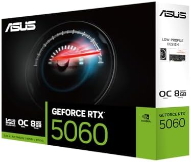ASUS The SFF Ready Prime GeForce RTX  5060 8GB GDDR7 OC Edition Graphics Card  PCIe  5 0  8GB GDDR7  HDMI /DP 2 1  2 5 Slot  Axial tech Fans  Dual BIOS 
