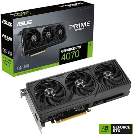 ASUS The SFF Ready Prime GeForce RTX  5070 12GB GDDR7 White OC Edition Graphics Card  PCIe  5 0  12GB GDDR7  HDMI /DP 2 1  2 5 Slot  Axial tech Fans  Dual BIOS 