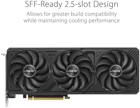 ASUS The SFF Ready Prime GeForce RTX  5070 Ti OC Edition 16GB GDDR7 Graphics Card  PCIe  5 0  16GB GDDR7  HDMI /DP 2 1  2 5 Slot  Axial tech Fans  Dual BIOS 