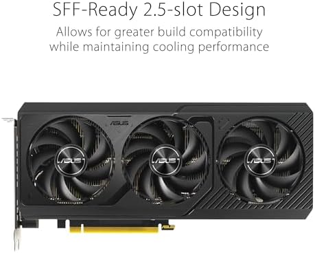 ASUS The SFF Ready Prime GeForce RTX  5070 OC Edition 12GB GDDR7 Graphics Card  PCIe  5 0  12GB GDDR7  HDMI /DP 2 1  2 5 Slot  Axial tech Fans  Dual BIOS