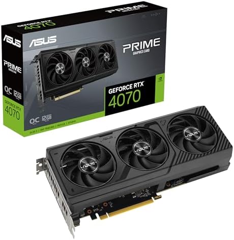 ASUS The SFF Ready Prime GeForce RTX  5070 Graphics Card  NVIDIA  PCIe  5 0  12GB GDDR7  HDMI /DP 2 1  2 5 Slot  Axial tech Fans  Dual BIOS 