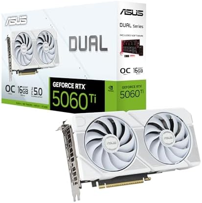ASUS The SFF Ready Prime GeForce RTX  5060 Ti 16GB GDDR7 OC Edition Graphics Card  PCIe  5 0  16GB GDDR7  HDMI /DP 2 1  2 5 Slot  Axial tech Fans  Dual BIOS 