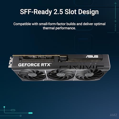 ASUS The SFF Ready Prime GeForce RTX  5060 Ti 16GB GDDR7 Graphics Card  PCIe  5 0  16GB GDDR7  HDMI /DP 2 1  2 5 Slot  Axial tech Fans  Dual BIOS 