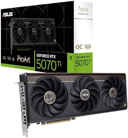 ASUS The SFF Ready Prime GeForce RTX  5070 Ti OC Edition 16GB GDDR7 Graphics Card  PCIe  5 0  16GB GDDR7  HDMI /DP 2 1  2 5 Slot  Axial tech Fans  Dual BIOS