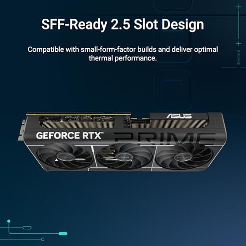ASUS The SFF Ready Prime GeForce RTX  5070 Graphics Card  NVIDIA  PCIe  5 0  12GB GDDR7  HDMI /DP 2 1  2 5 Slot  Axial tech Fans  Dual BIOS 