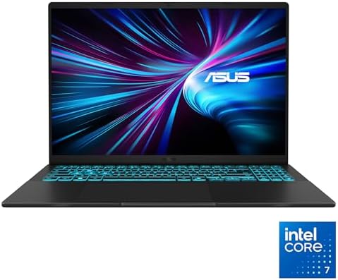 ASUS V16 Gaming Laptop  16  WUXGA 144Hz Display  Intel Core 7 Processor 240H  NVIDIA GeForce RTX 5060  32GB Memory  1TB Storage  Windows 11  Matte Black  V3607VM DS79