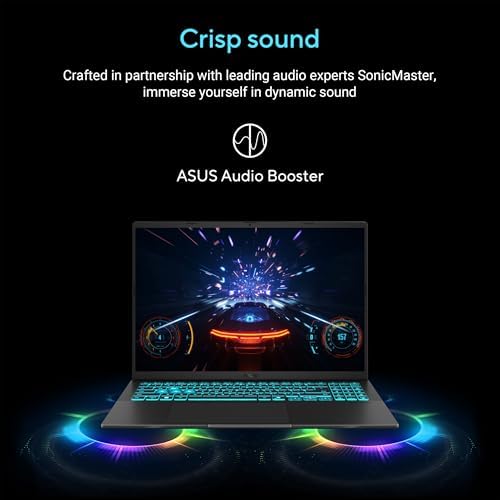 ASUS V16 Gaming Laptop  16  WUXGA 144Hz Display  Intel Core 7 Processor 240H  NVIDIA GeForce RTX 5060  16GB Memory  512GB Storage  Windows 11  Matte Black  V3607VM ES74