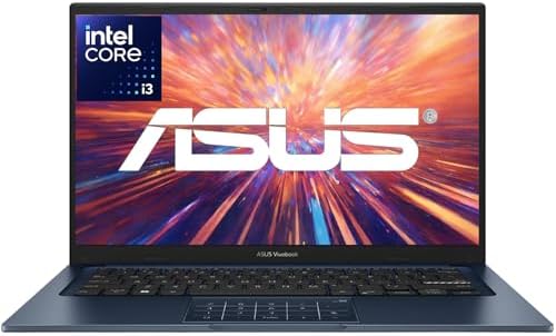 ASUS VivoBook Laptop 2026 Edition   Intel 13th Gen 6 Core Processor Up to 4 5GHz  Beat i7 1195G7    16GB RAM   256GB PCIe SSD   14 FHD Display   Bluetooth   HDMI   Thin & Light   Win 11 w/o Mouse