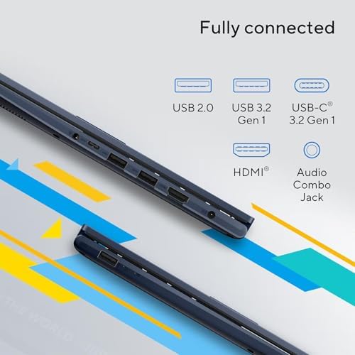 ASUS VivoBook Laptop 2026 Edition   Intel 13th Gen 6 Core Processor Up to 4 5GHz  Beat i7 1195G7    16GB RAM   256GB PCIe SSD   14 FHD Display   Bluetooth   HDMI   Thin & Light   Win 11 w/o Mouse