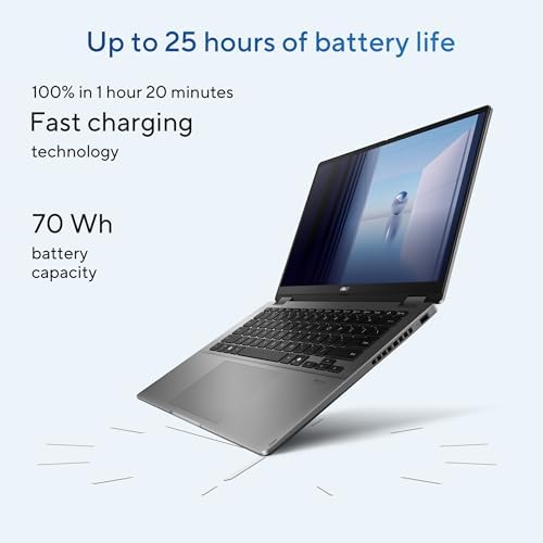 ASUS Vivobook 14 Flip Laptop Copilot  PC  14  OLED WUXGA 60Hz Touch Display  Intel  Core  Ultra 5 226V  Intel  Arc  Graphics  16GB Memory  512GB Storage  Windows 11  Matte Gray  TP3407SA ES54T