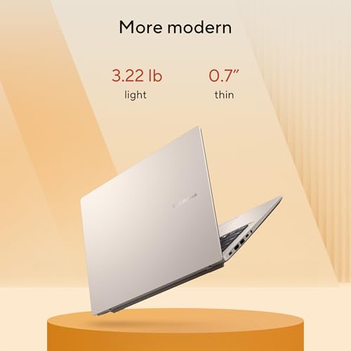 ASUS Vivobook 14 Laptop  Copilot  PC  14  WUXGA 60Hz Display  AMD Ryzen AI 7 350 with XDNA NPU  AMD Radeon Graphics  16GB RAM  512GB SSD  Platinum Gold  M1407KA PS74