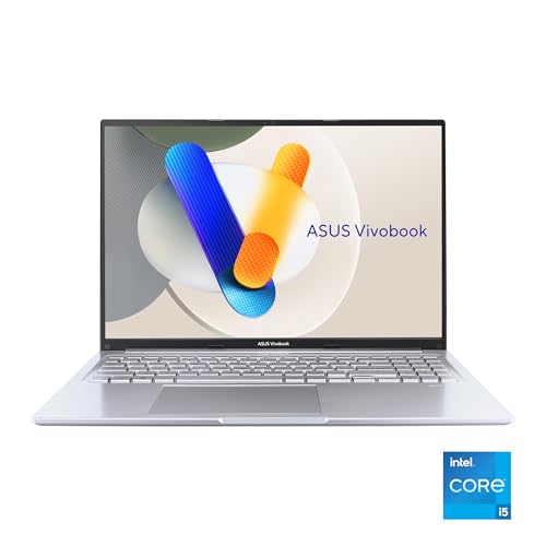 ASUS Portátil Vivobook 16, pantalla WUXGA 60Hz de 16 pulgadas, Intel Core i5-13420H, gráficos Intel Iris X, memoria de 16 GB, almacenamiento de 512 GB, Windows 11, Cool Silver, F1605VA-ES56