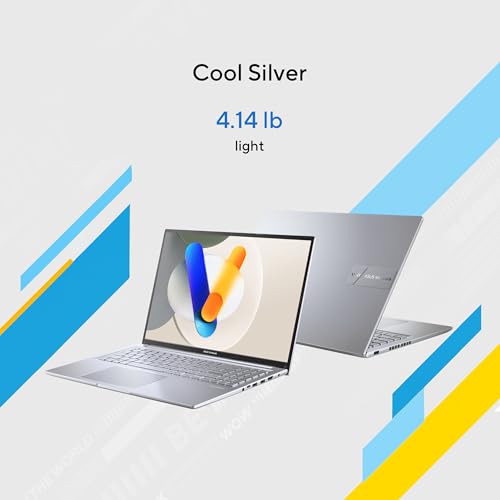 ASUS Portátil Vivobook 16, pantalla WUXGA 60Hz de 16 pulgadas, Intel Core i5-13420H, gráficos Intel Iris X, memoria de 16 GB, almacenamiento de 512 GB, Windows 11, Cool Silver, F1605VA-ES56