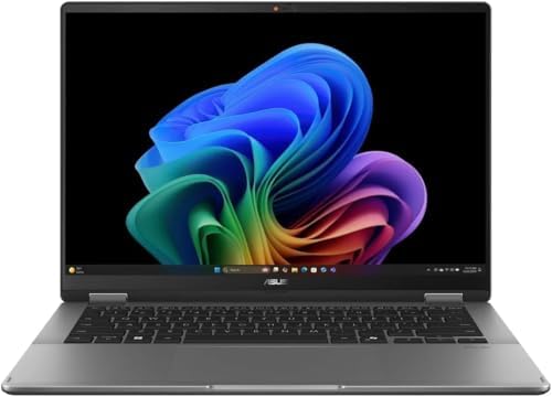 ASUS Vivobook Flip 14 2 in 1 Laptop  14 OLED Touchscreen  Intel Core Ultra 7 256V Processor  16GB RAM  1TB SSD  Backlit Chiclet Keyboard  Thunderbolt 4  Copilot  PC