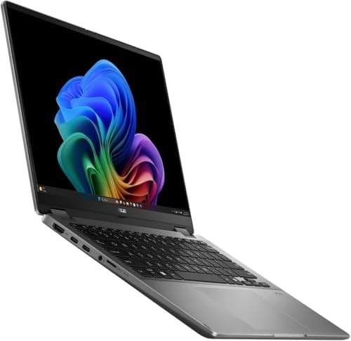 ASUS Vivobook Flip 14 2 in 1 Laptop  14 OLED Touchscreen  Intel Core Ultra 7 256V Processor  16GB RAM  1TB SSD  Backlit Chiclet Keyboard  Thunderbolt 4  Copilot  PC