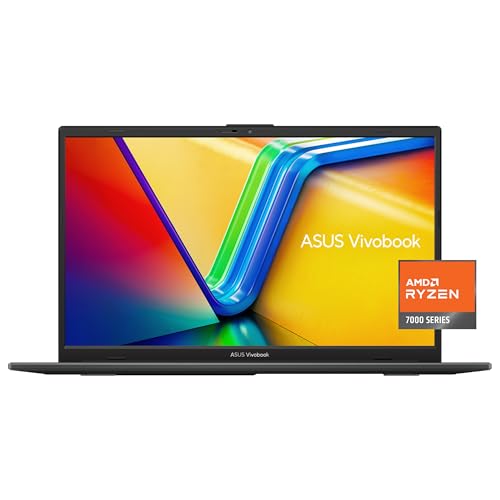 ASUS Vivobook Go - Laptop FHD Slim de 15.6 pulgadas, procesador AMD Ryzen 3 7320U Quad Core, 8 GB DDR5 RAM, 128 GB SSD, Windows 11 Home, carga rápida, pantalla de cámara web, durabilidad de grado
