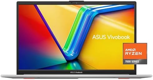 ASUS Vivobook Go - Portátil delgado de 15.6 pulgadas, AMD Ryzen 5 7520U, 8 GB, 512 GB, Windows 11 Home, plata fría, durabilidad de grado militar, carga rápida, escudo de cámara web, E1504FA-AS54