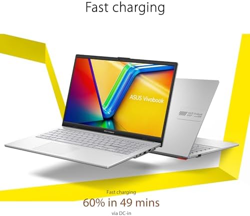 ASUS Vivobook Go - Portátil delgado de 15.6 pulgadas, AMD Ryzen 5 7520U, 8 GB, 512 GB, Windows 11 Home, plata fría, durabilidad de grado militar, carga rápida, escudo de cámara web, E1504FA-AS54