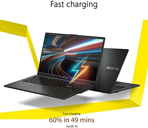 ASUS Vivobook Go - Portátil delgado de 15.6 pulgadas, AMD Ryzen 5 7520U, 8 GB, 512 GB, Windows 11 Home, plata fría, durabilidad de grado militar, carga rápida, escudo de cámara web, E1504FA-AS54