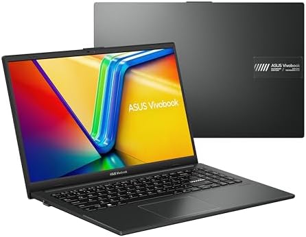 ASUS Vivobook Go 15 6  FHD Slim Laptop  AMD Ryzen 3 7320U Quad Core Processor  8GB DDR5 RAM  256GB SSD  Windows 11 Home  Fast Charging  Webcam Shield  Military Grade Durability  Black  E1504FA AB34