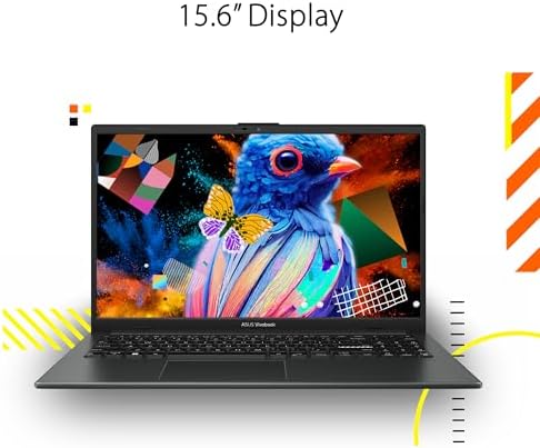 ASUS Vivobook Go 15 6  FHD Slim Laptop  AMD Ryzen 3 7320U Quad Core Processor  8GB DDR5 RAM  256GB SSD  Windows 11 Home  Fast Charging  Webcam Shield  Military Grade Durability  Black  E1504FA AB34