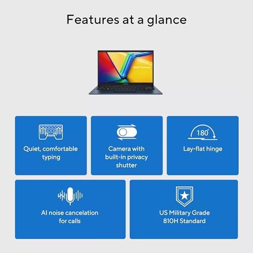 ASUS Vivobook Laptop 2025 Ultra Portable Business Computer  14 FHD Display  16GB RAM  1TB Storage  512GB SSD   500GB Ext   6 Core Intel i3 1315U  MarxsolAccessory  Win 11 Pro  Lifetime Office 2024