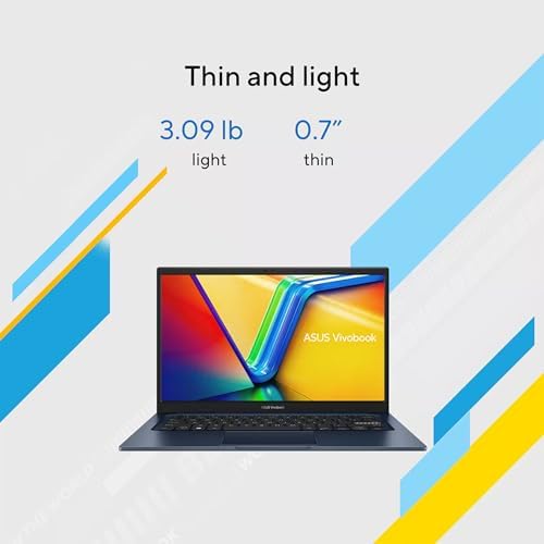 ASUS Vivobook Laptop 2025 Ultra Portable Business Computer  14 FHD Display  16GB RAM  1TB Storage  512GB SSD   500GB Ext   6 Core Intel i3 1315U  MarxsolAccessory  Win 11 Pro  Lifetime Office 2024