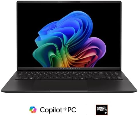 ASUS Vivobook S16 Laptop  Copilot  PC  AMD Ryzen AI 7 350 with XDNA NPU  16GB Memory  1TB SSD  Neutral Black  M5606KA DS76