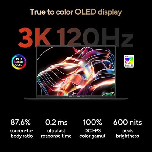 ASUS Vivobook S16 Laptop  Copilot  PC  AMD Ryzen AI 7 350 with XDNA NPU  16GB Memory  1TB SSD  Neutral Black  M5606KA DS76