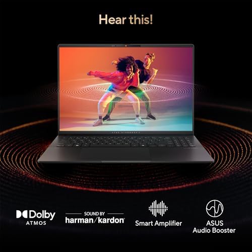 ASUS Vivobook S16 Laptop  Copilot  PC  AMD Ryzen AI 7 350 with XDNA NPU  16GB Memory  1TB SSD  Neutral Black  M5606KA DS76