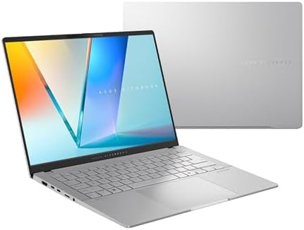 ASUS Vivobook S 14 OLED Slim Laptop, AMD Ryzen AI 9 365 (10 núcleos), 24 GB, SSD de 1 TB, teclado RGB personalizable, plata fría, M5406WA-AH94